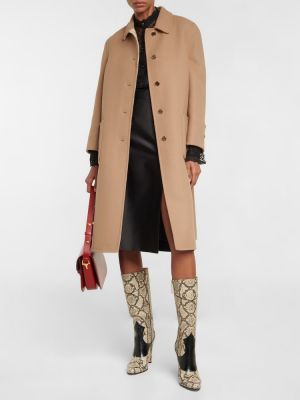 Hedvábný vlněný kabát Gucci