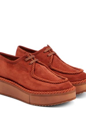 Brogue cipele od brušene kože Clergerie narančasta