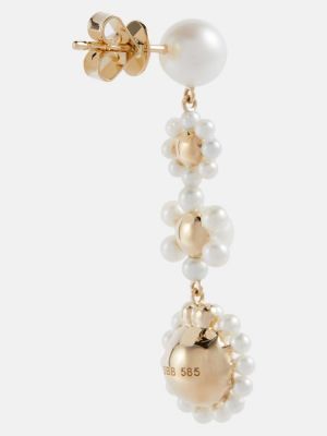 Fülbevaló gyöngyökkel Sophie Bille Brahe aranyszínű