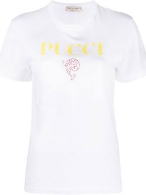 T-shirt aus baumwoll mit print Pucci