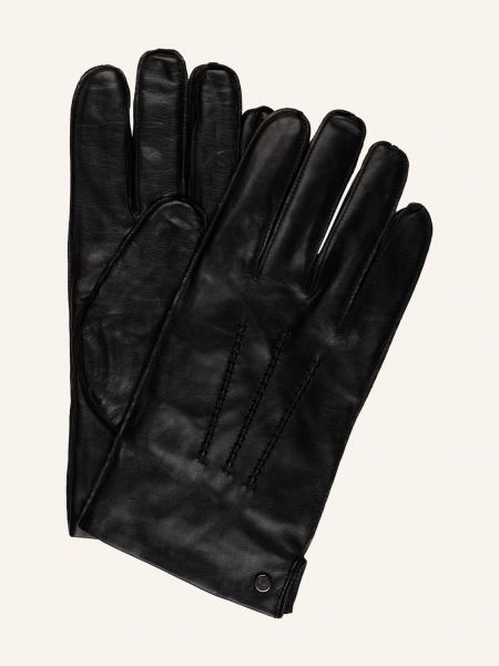 Rękawiczki skórzane Paul czarne
