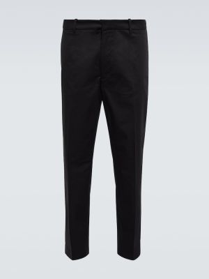 Bavlněné kalhoty Moncler černé