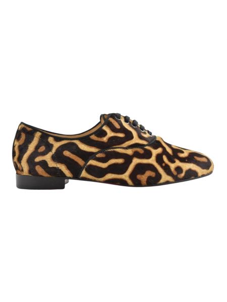 Chaussures de ville en fourrure à imprimé léopard Christian Louboutin