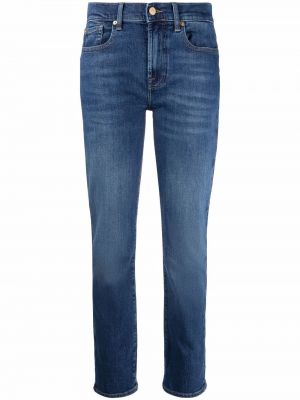 Avslappet stretch jeans 7 For All Mankind blå