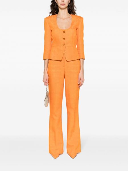 Rovné kalhoty Genny oranžové