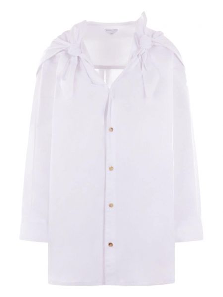Βαμβακερό πουκάμισο Bottega Veneta λευκό