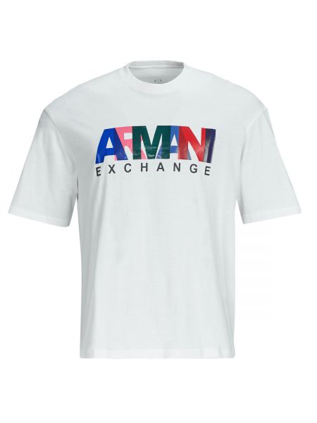 Rövid ujjú póló Armani Exchange fehér