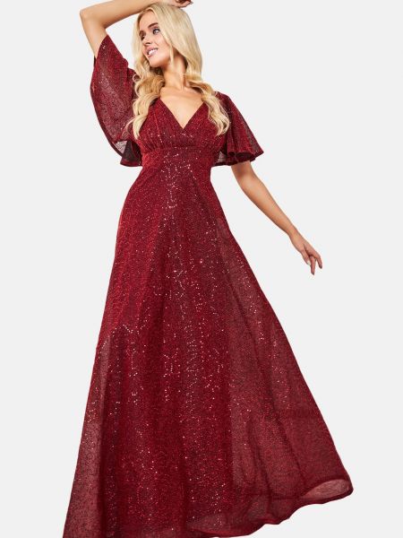 Платье с пайетками Goddiva красное