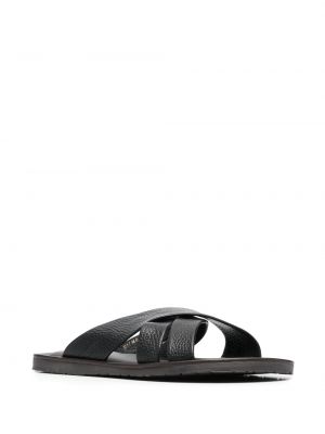 Leder sandale Corneliani schwarz