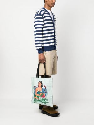 Leder shopper handtasche mit print Moschino