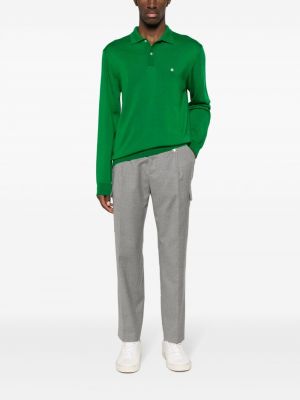 Vilnonis siuvinėtas polo marškinėliai Manuel Ritz žalia
