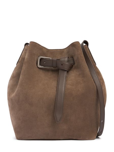 Velur veske Brunello Cucinelli brun