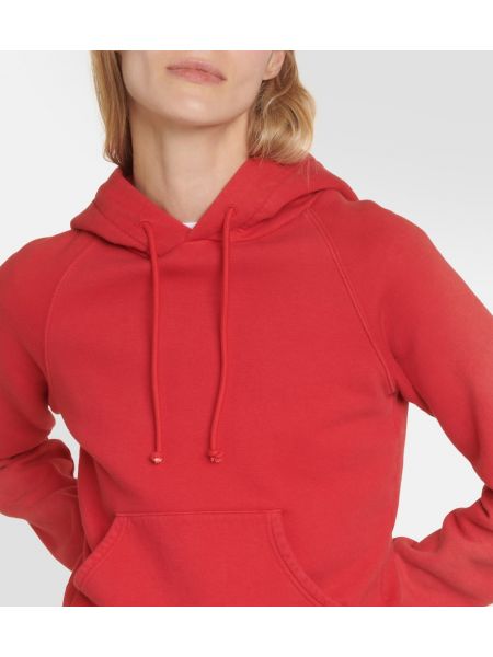 Hoodie di cotone in jersey The Row rosso