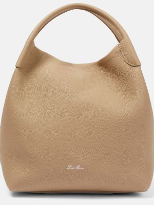 Leder shopper handtasche Loro Piana beige