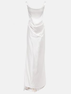 Атласный сарафан Vivienne Westwood Белый