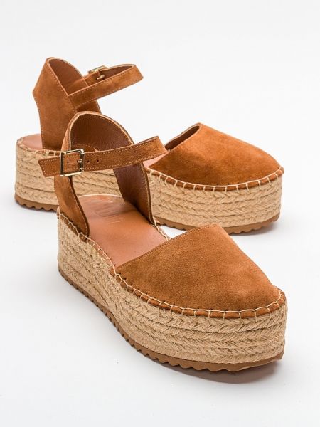 Kožené sandály Luvishoes béžové