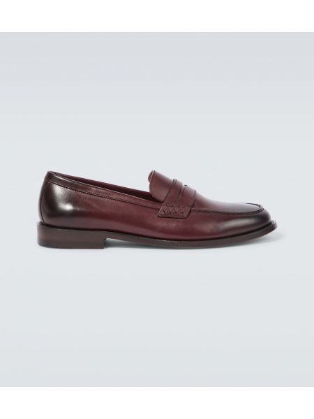 Læder loafers Manolo Blahnik brun