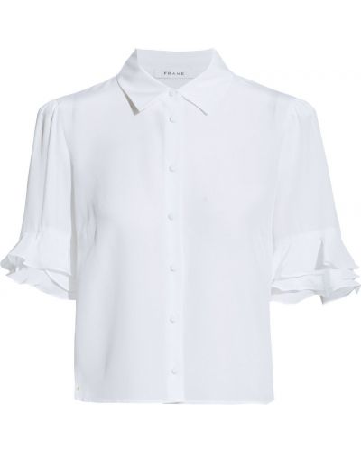Biała koszula z jedwabiu Frame