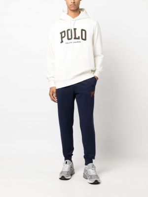 Haftowane spodnie sportowe bawełniane w kratkę Polo Ralph Lauren