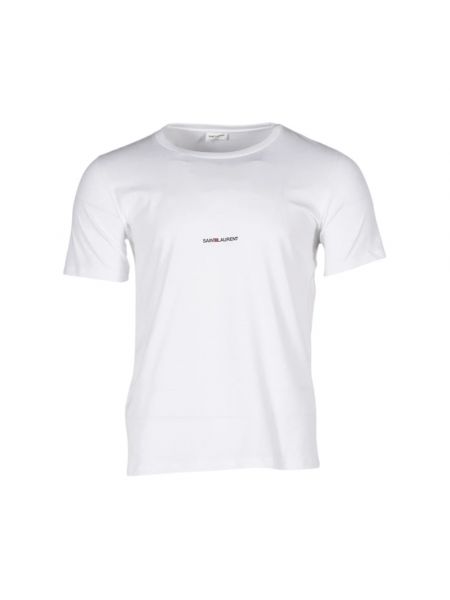 Koszulka w miejskim stylu Saint Laurent biała