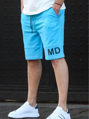 Bermuda kratke hlače s printom Madmext plava