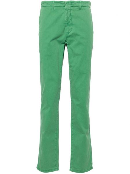 Pamučne chino hlače Incotex zelena