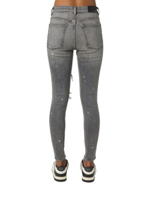 Skinny džíny s oděrkami Amiri šedé