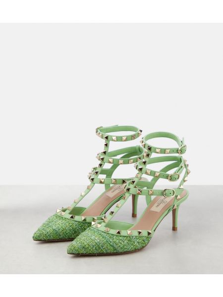 Pantofi cu toc din piele Valentino Garavani verde