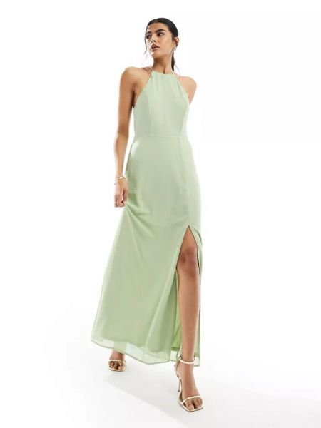 Длинное платье Vila зеленое