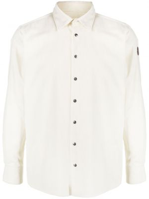 Βαμβακερό πουκάμισο Moncler λευκό
