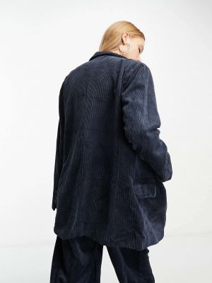 Вельветовый пиджак Object синий