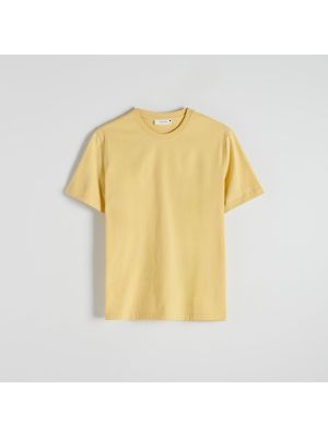Bavlněné tričko Reserved žluté
