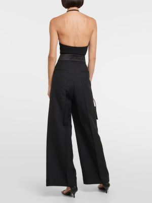 Pantalon en laine Khaite noir