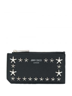 Hviezdna peňaženka s cvočkami Jimmy Choo čierna