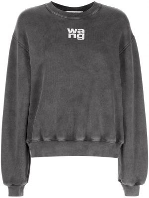 Trykt sweatshirt Alexander Wang grå