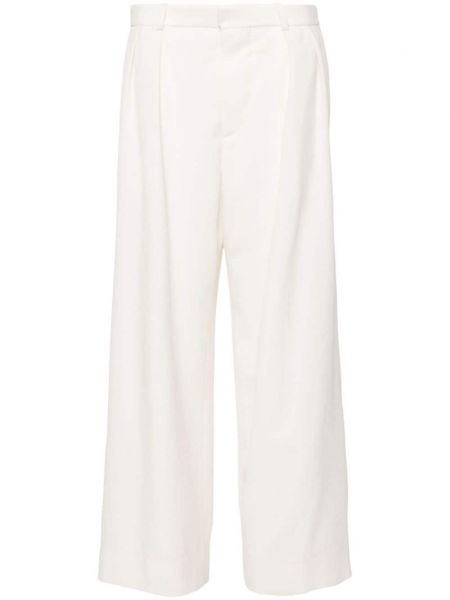 Nohavice s lisovaným záhybom Wardrobe.nyc biela