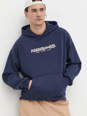 Pulover s kapuco Abercrombie & Fitch modra