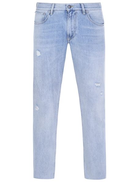 Хлопковые джинсы скинни слим Ralph Lauren голубые