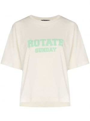 Camiseta con estampado Rotate blanco