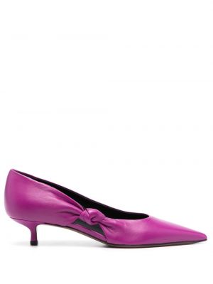 Pantofi cu toc din piele Neous violet