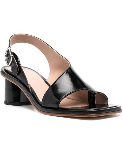 Lakované kožené sandály Scarosso černé