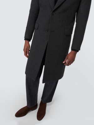 Vlněný kabát Dolce&gabbana šedý