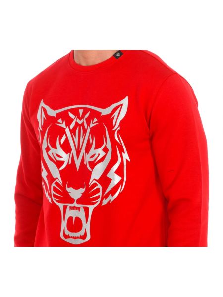 Sportliche sweatshirt mit rundem ausschnitt Plein Sport rot