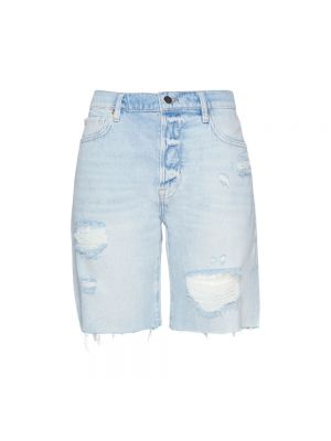 Shorts en jean Frame bleu