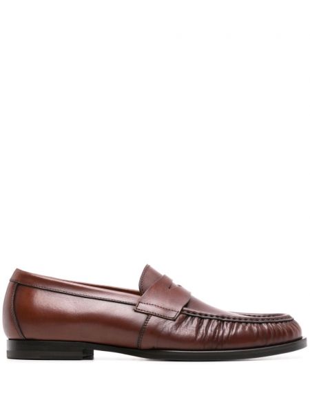 Δερμάτινα loafers Scarosso καφέ