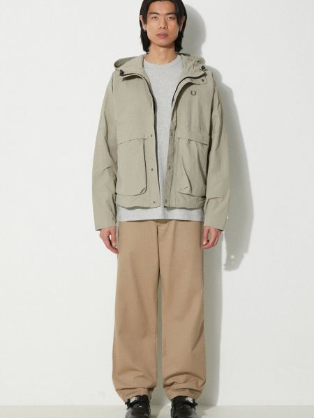 Parka oversized Fred Perry siva