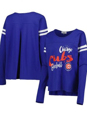 Женская футболка с длинными рукавами и свободным агентом Royal Chicago Cubs Touch