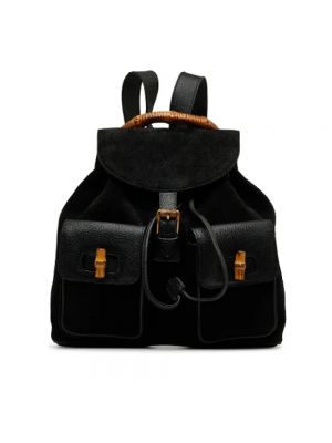 Plecak zamszowy Gucci Vintage czarny