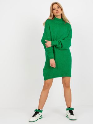Πλεκτή φόρεμα Fashionhunters πράσινο