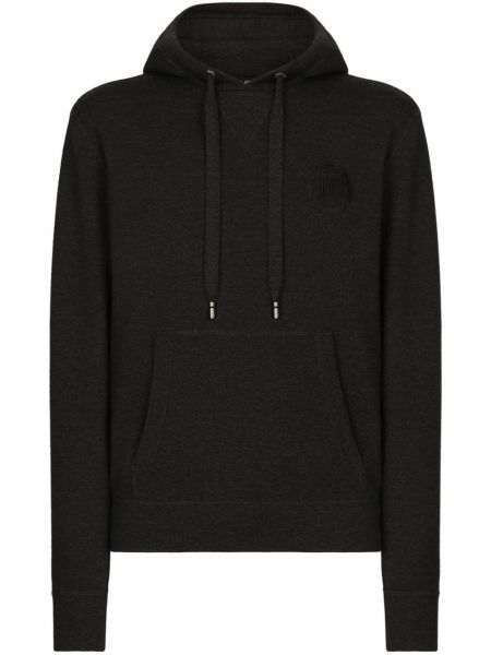 Işlemeli hoodie Dolce & Gabbana gri